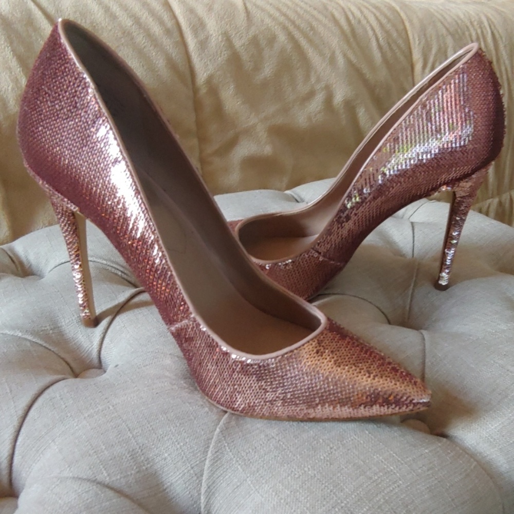 Pink Sequin Heels